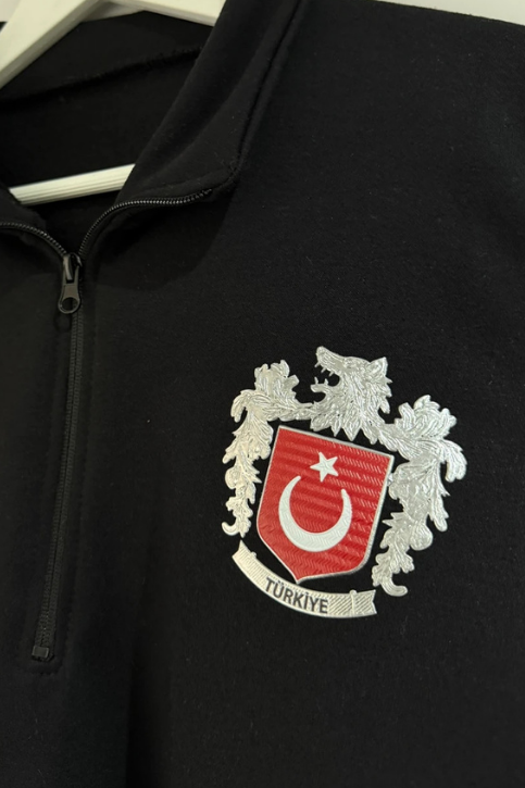 Türkiye Bozkurt Yarım Fermuarlı Sweat